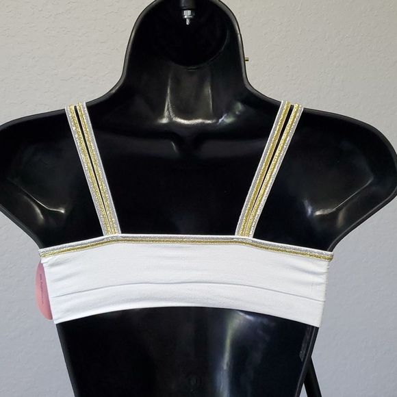 2 Pc Set Double Layer Bralette w/ Metallic Straps - Picture 9 of 10